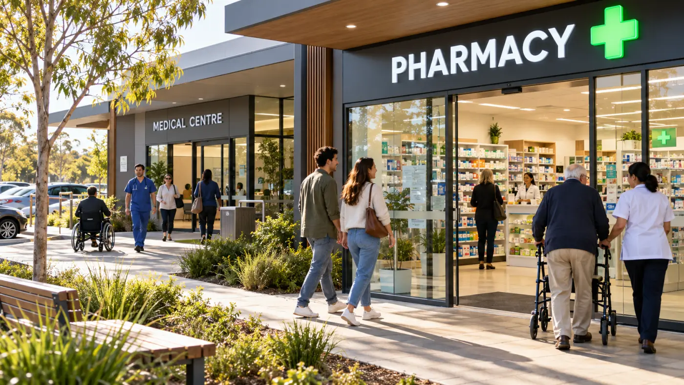 Pharmacy storefront representing pharmacies of every size Pharmacy POS Direct supports